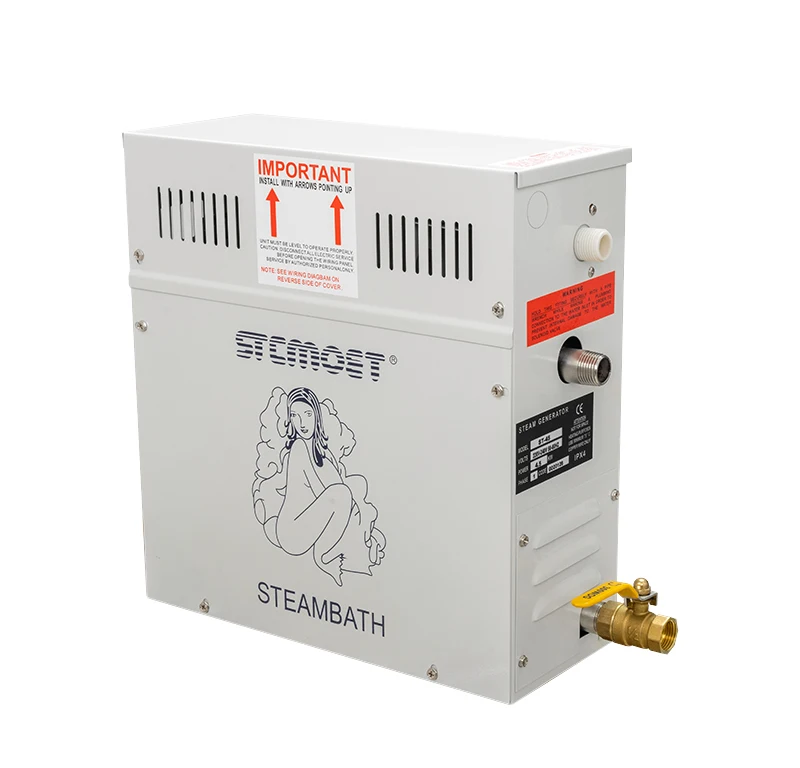 STCMOET Wet Steam Bath Generator 4.5kw Modern Design for 3-6 CBM Sauna Room Factory Price Steam Room
STCMOET Wet Steam Bath Generator 4.5kw Modern Design for 3-6 CBM Sauna Room Factory Price Steam Room