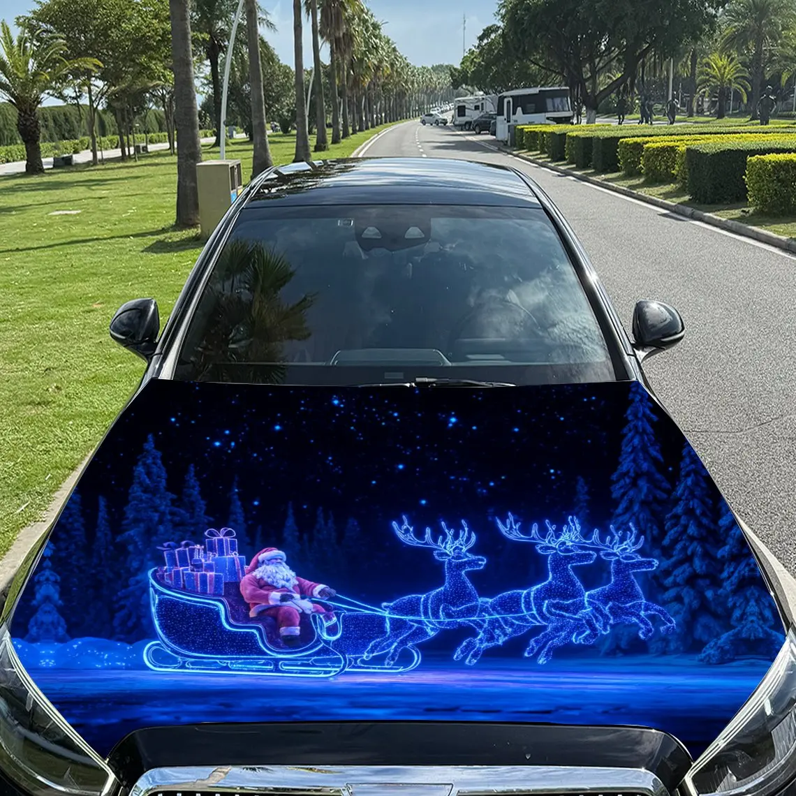 Starry Night Christmas Reindeer Car Vinyl Wrap, PVC Material Waterproof Car Hood Sticker, Self-Adhesive Scratch-Resistant Sticke
Starry Night Christmas Reindeer Car Vinyl Wrap, PVC Material Waterproof Car Hood Sticker, Self-Adhesive Scratch-Resistant Sticke
