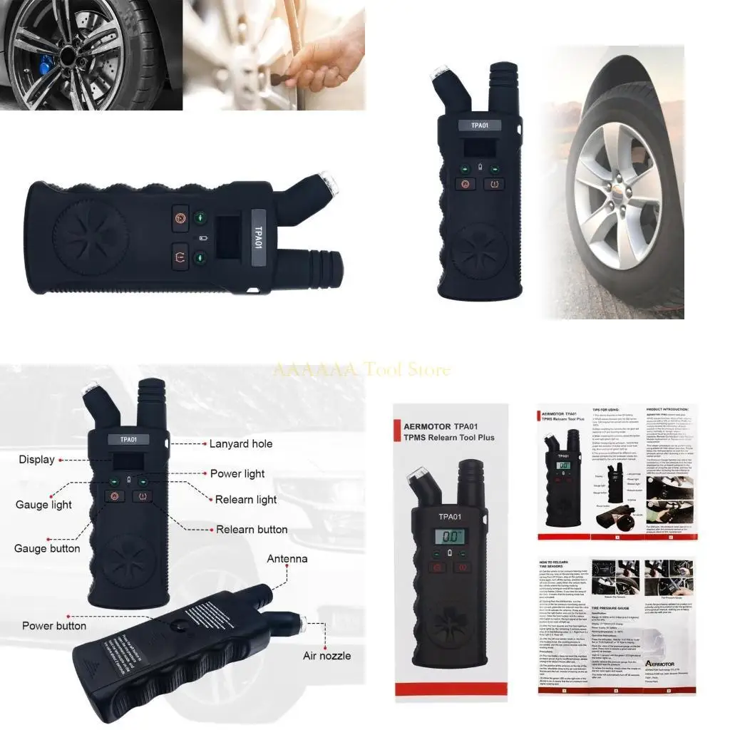 A2BE TPA01 Tire Monitor System Tool TPMS Digital Tire Pressure Gauge for Car Trucks