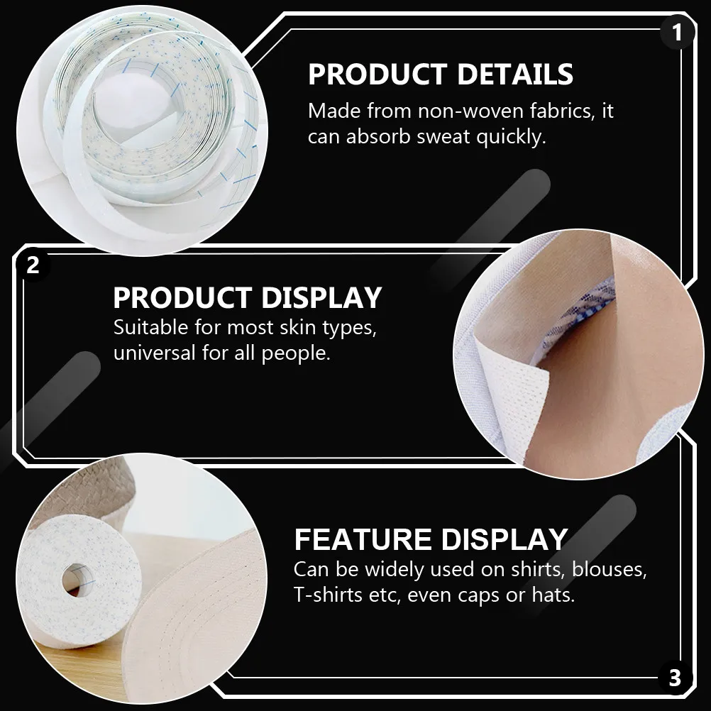 1 Roll Invisible Sweat Absorption Decal for Shirt Collar Fast-Drying Non-Woven Stickers Keep Dry Stain-Free Ideal for T-Shirts
1 Roll Invisible Sweat Absorption Decal for Shirt Collar Fast-Drying Non-Woven Stickers Keep Dry Stain-Free Ideal for T-Shirts