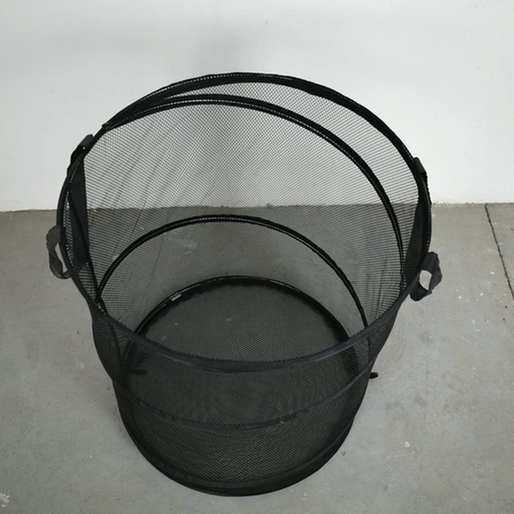 Foldable Laundry Basket Black Round Mesh Clothes Storage Container Breathable for Home Bathroom Kitchen Laundry Room
Foldable Laundry Basket Black Round Mesh Clothes Storage Container Breathable for Home Bathroom Kitchen Laundry Room