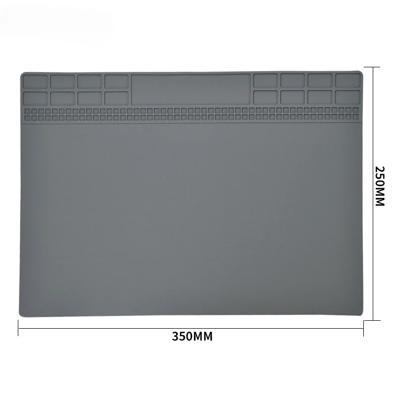 Silicone Bench Mat Heat Insulation Repair Pad Soldering Work Station Mat Silicon Welding Soldering Maintenance Platform 350*250m
Silicone Bench Mat Heat Insulation Repair Pad Soldering Work Station Mat Silicon Welding Soldering Maintenance Platform 350*250m