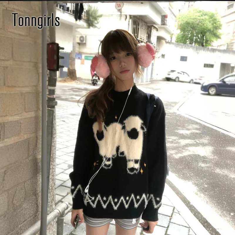 Tonngirls Japanese Y2k Sweater Women Cashmere Jacquard Lamb Jumpers Fairycore Knit Winter Pullovers Aesthetic 2000s E-girls
Tonngirls Japanese Y2k Sweater Women Cashmere Jacquard Lamb Jumpers Fairycore Knit Winter Pullovers Aesthetic 2000s E-girls
