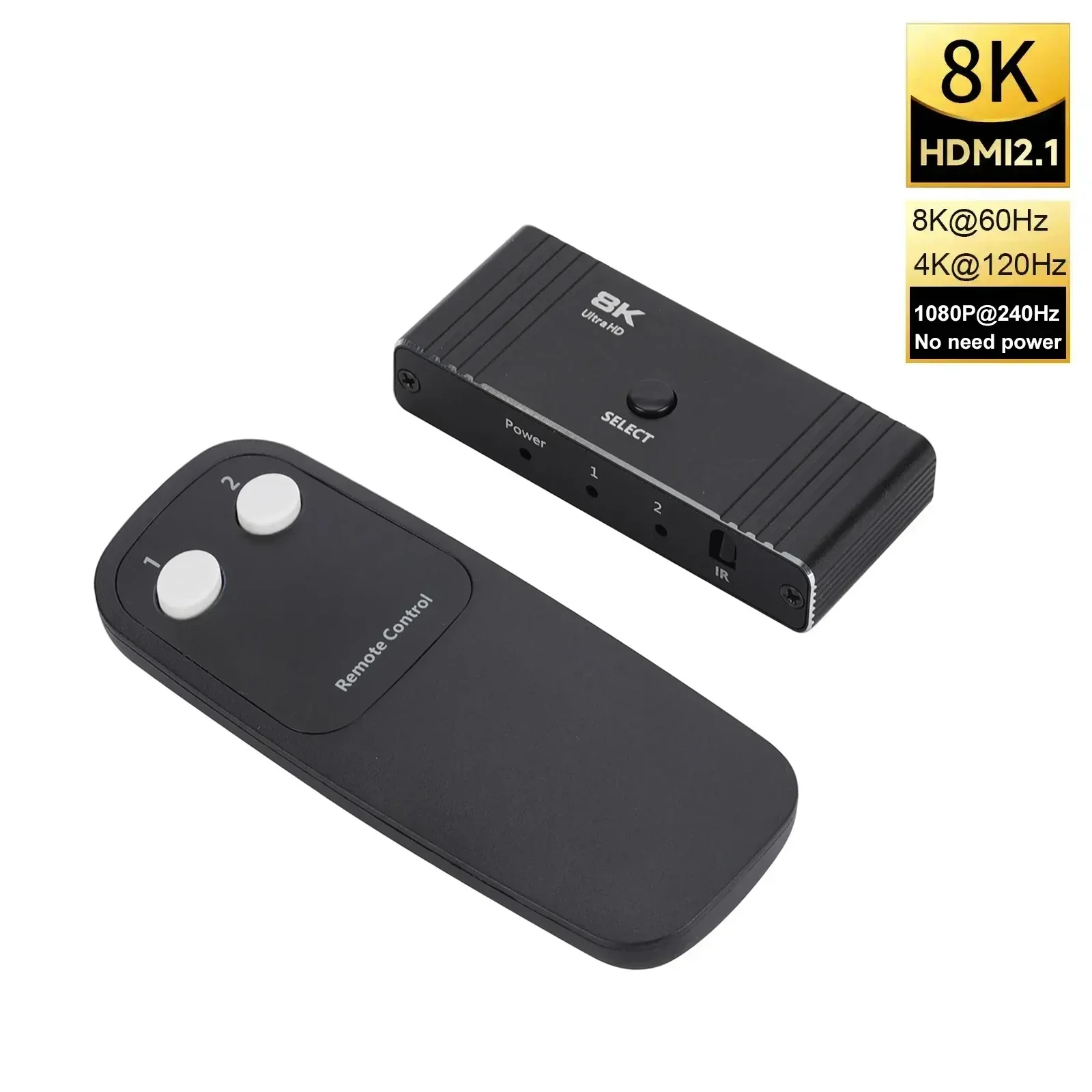 8K HDMI Switch 8k60hz 4K@120Hz Switcher 2 in 1 Out Bi-Direction Switch 1080p@240Hz Display Adapter Splitter Converter 1 in 2 Out
8K HDMI Switch 8k60hz 4K@120Hz Switcher 2 in 1 Out Bi-Direction Switch 1080p@240Hz Display Adapter Splitter Converter 1 in 2 Out