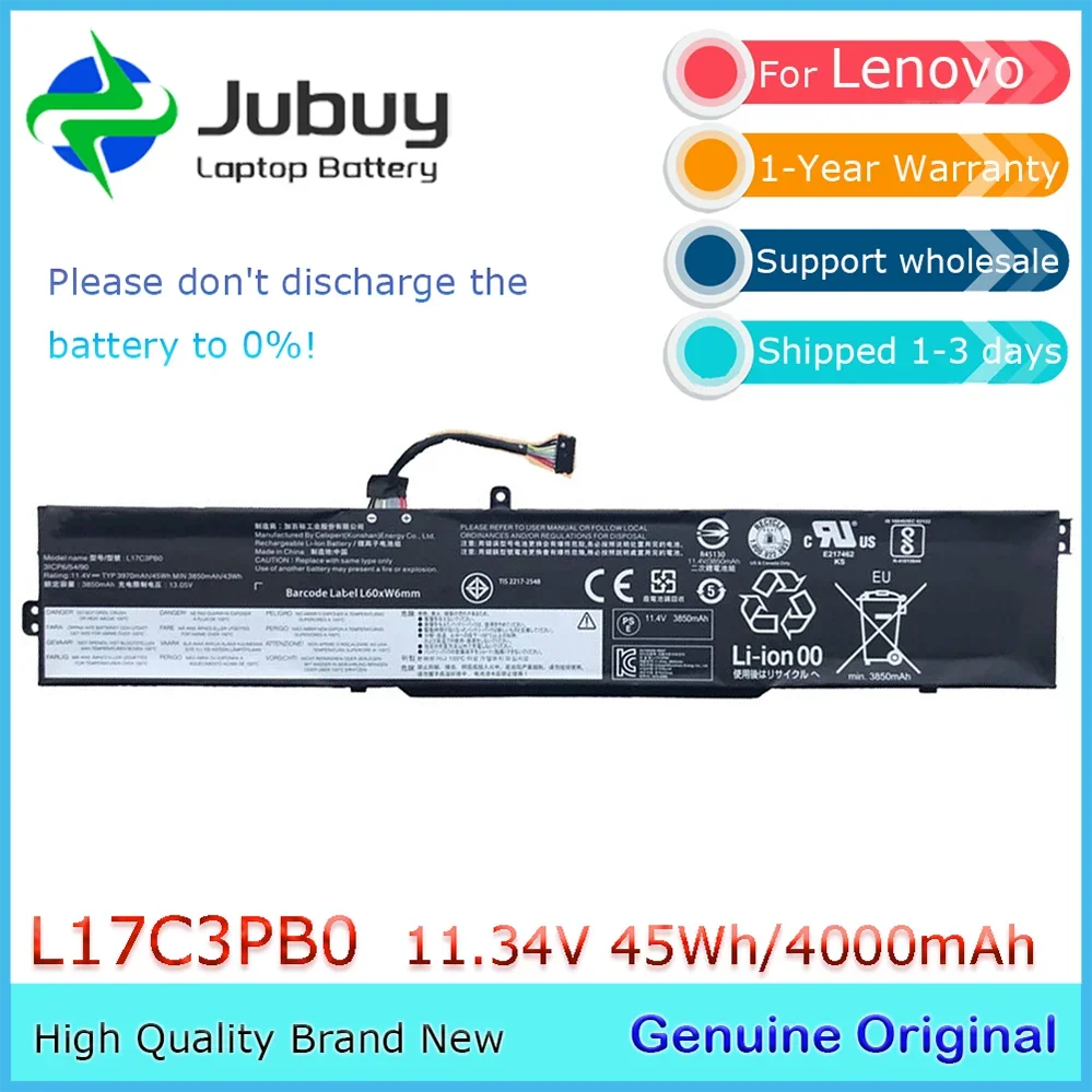 Оригинальный аккумулятор для ноутбука L17C3PB0, 11,34 В, 45 Втч, для Lenovo IdeaPad 330G 330-15ICH 17ICH L17M3PB1 L17D3PB0 5B10Q71251
Оригинальный аккумулятор для ноутбука L17C3PB0, 11,34 В, 45 Втч, для Lenovo IdeaPad 330G 330-15ICH 17ICH L17M3PB1 L17D3PB0 5B10Q71251