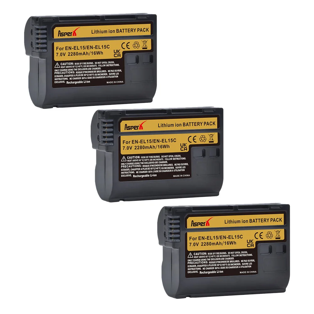 2280mAh EN-EL15C Li-ion ENEL15 EN-EL15 Camera Battery for Nikon D500,D600,D610,D750,D7000,D7100,D7200,D800,D850,D810,D810
2280mAh EN-EL15C Li-ion ENEL15 EN-EL15 Camera Battery for Nikon D500,D600,D610,D750,D7000,D7100,D7200,D800,D850,D810,D810