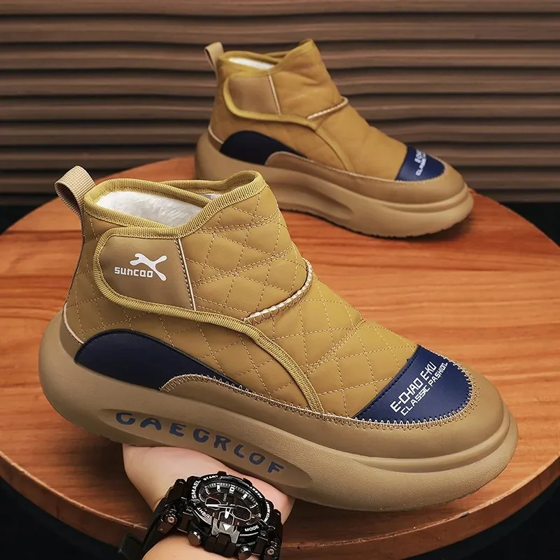 Мужские зимние зимние ботинки на утолщенной флисовой подкладке, обувь для хлеба, модная теплая повседневная обувь из холодного северо-восточного хлопка
Мужские зимние зимние ботинки на утолщенной флисовой подкладке, обувь для хлеба, модная теплая повседневная обувь из холодного северо-восточного хлопка