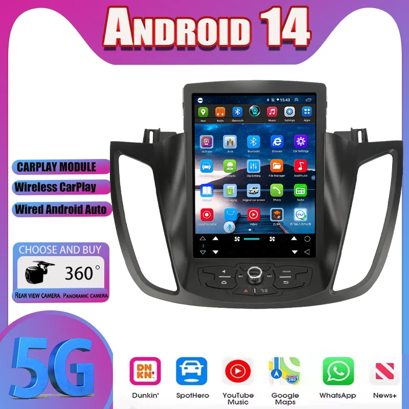 10.4 " Android 14 Car GSP Radio Auto For Ford KUGA C-max Escape 2013 - 2017 Multimedia Player Stereo DSP Navigation Head Unit
10.4 " Android 14 Car GSP Radio Auto For Ford KUGA C-max Escape 2013 - 2017 Multimedia Player Stereo DSP Navigation Head Unit
