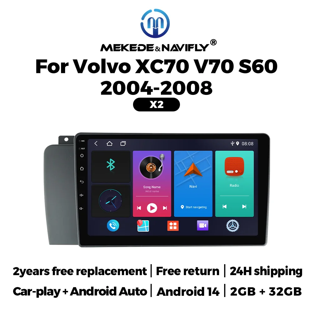 Android 14 4-ядерный до 2 + 32 ГБ для Volvo XC70 V70 S60 2004-2008 Автомобильный радиоприемник Мультимедийный видеоплеер Беспроводной Carplay GPS Navi BT
Android 14 4-ядерный до 2 + 32 ГБ для Volvo XC70 V70 S60 2004-2008 Автомобильный радиоприемник Мультимедийный видеоплеер Беспроводной Carplay GPS Navi BT