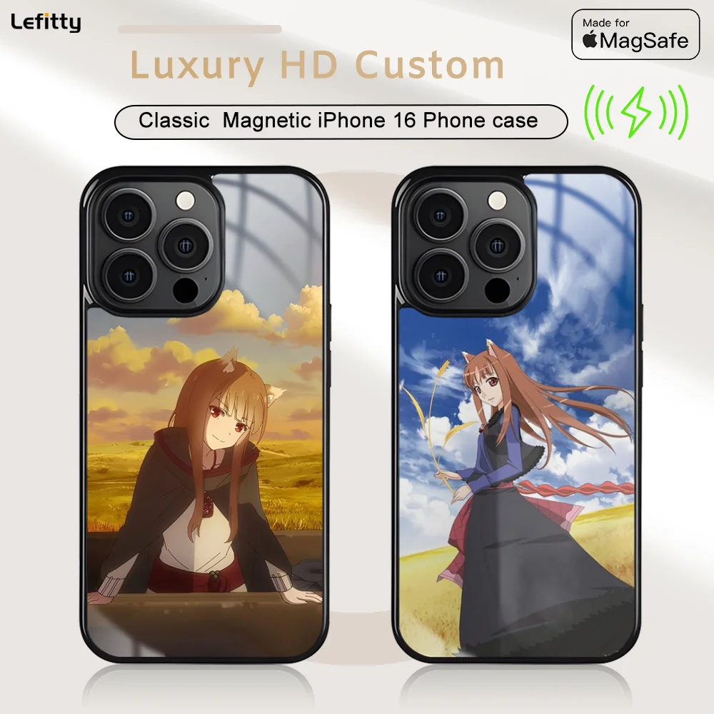 S-Spice and Wolf Anime Phone Case For iPhone 16 15 14 13 12 11 Pro Max Plus Mini Magnetic Magsafe Wireless Charging Cover
S-Spice and Wolf Anime Phone Case For iPhone 16 15 14 13 12 11 Pro Max Plus Mini Magnetic Magsafe Wireless Charging Cover