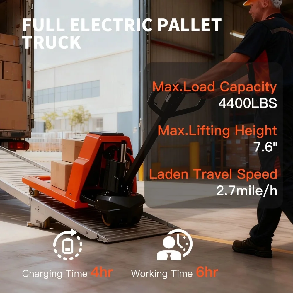 Полностью электрический поддонный домкрат, емкость 4400 фунтов, литиевая батарея, вилки 48 x 27 дюймов для складского порта супермаркета
Полностью электрический поддонный домкрат, емкость 4400 фунтов, литиевая батарея, вилки 48 x 27 дюймов для складского порта супермаркета