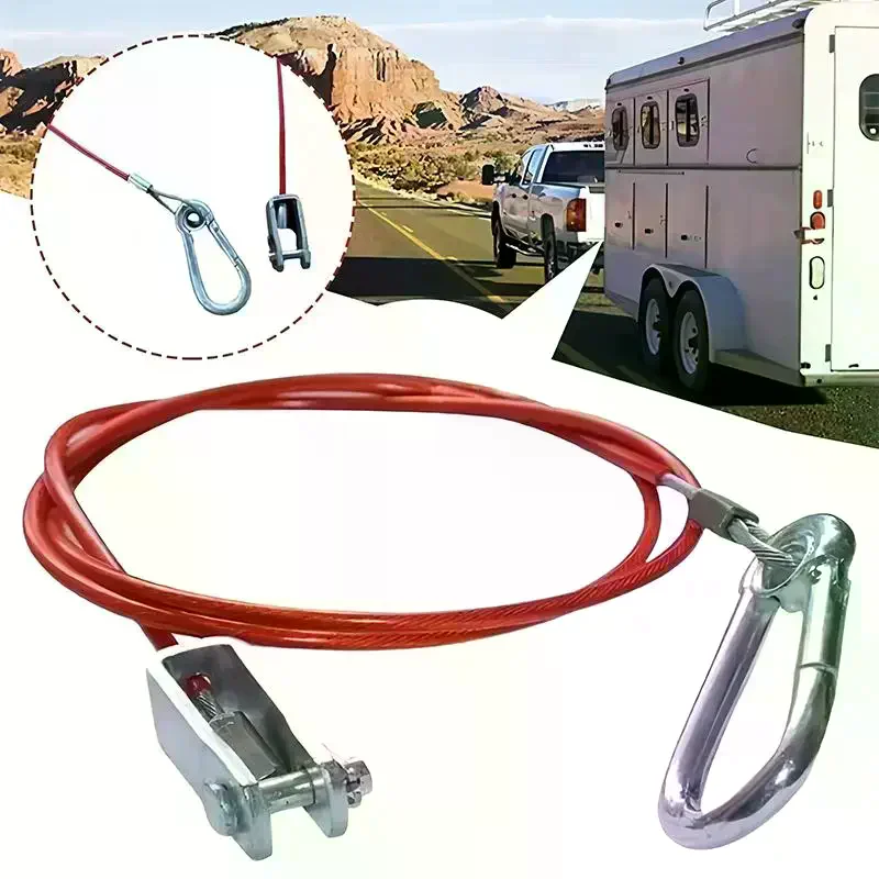 1Pcs Car Trailer Safety Rope Trailer Breakaway Safety Cable With Clevis End For Caravans Horseboxes Trailer Tents Accessories
1Pcs Car Trailer Safety Rope Trailer Breakaway Safety Cable With Clevis End For Caravans Horseboxes Trailer Tents Accessories