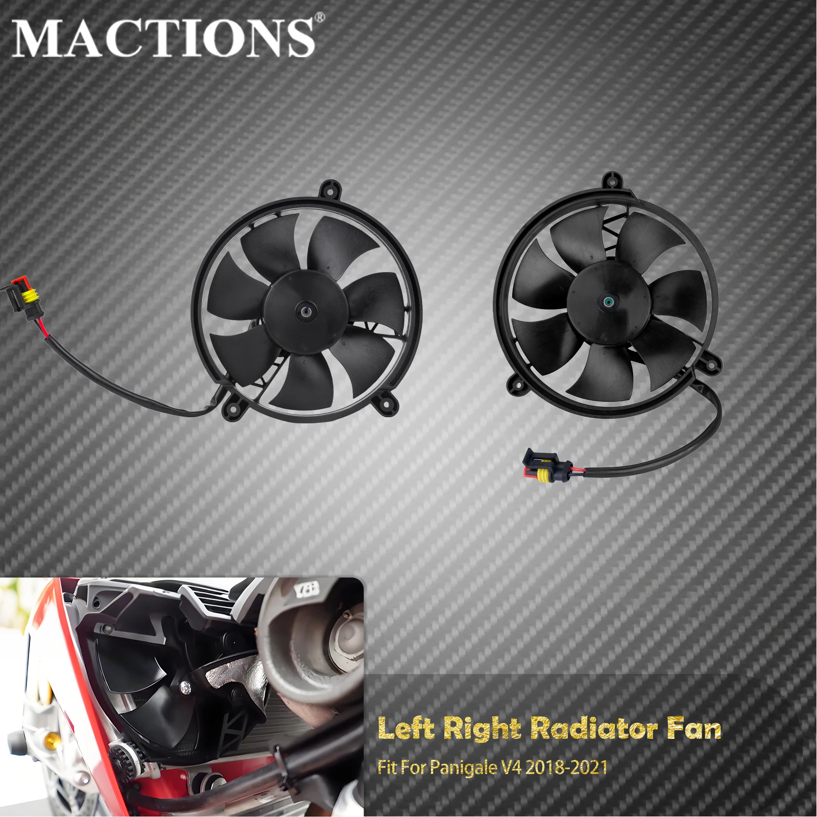 Motorcycle Radiator Electric Cooling Fan Left Right Oil Cooler Engine CoolFlow Fans Black Plastic For Panigale V4 2018-2020 2021
Motorcycle Radiator Electric Cooling Fan Left Right Oil Cooler Engine CoolFlow Fans Black Plastic For Panigale V4 2018-2020 2021
