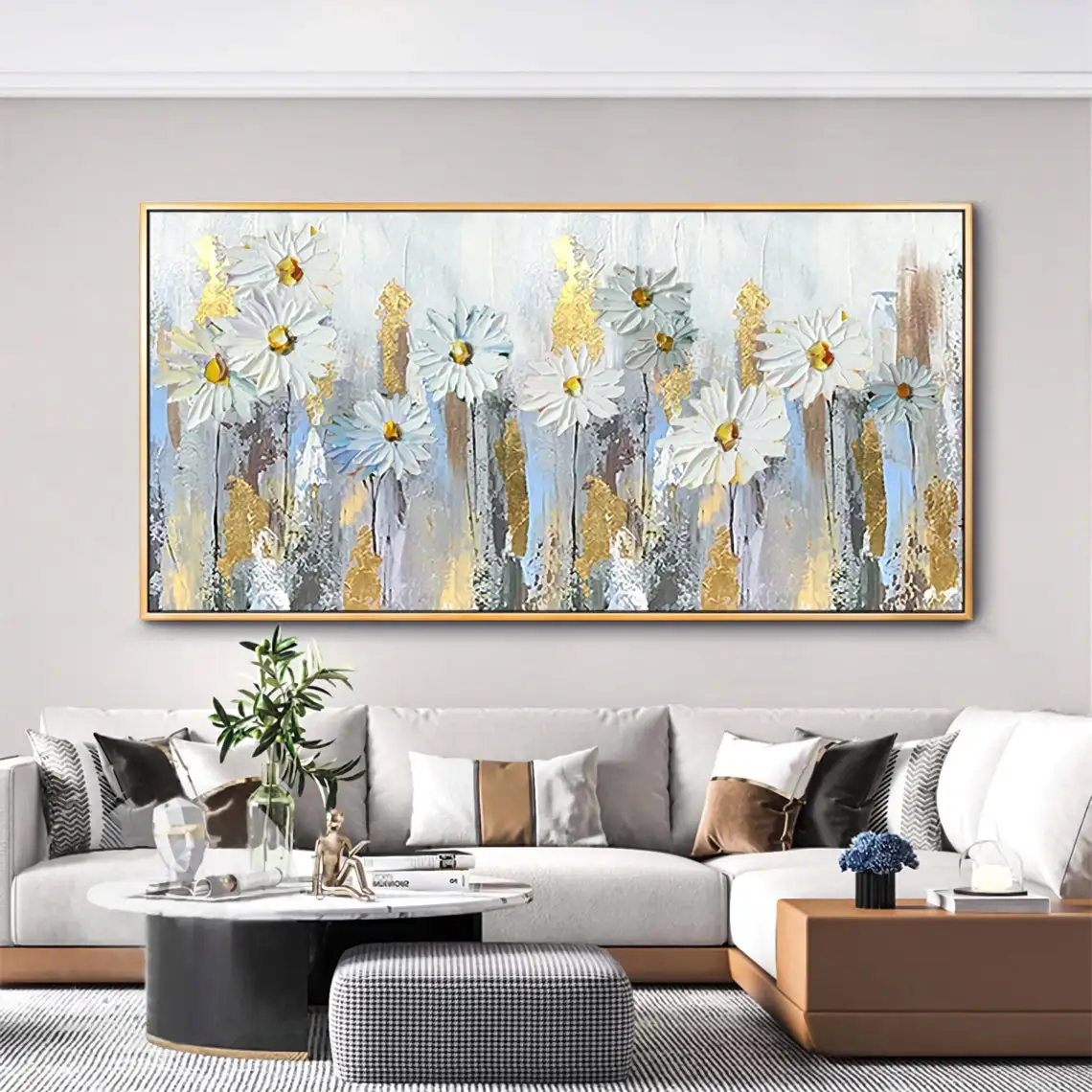 Modern Large Original Daisy Oil Painting Flower Hand Painted On Canva Home Decor Abstract Handmade Knife Painting Landscape Wall
Modern Large Original Daisy Oil Painting Flower Hand Painted On Canva Home Decor Abstract Handmade Knife Painting Landscape Wall