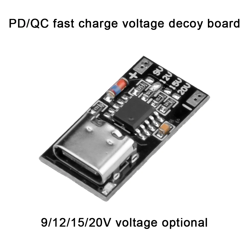 USB-C PD Trigger Board Module PD/QC Decoy Board Fast Charge USB Type-c to 12v DC Boost Module
USB-C PD Trigger Board Module PD/QC Decoy Board Fast Charge USB Type-c to 12v DC Boost Module