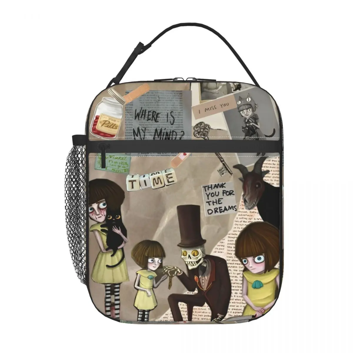 Fran Bow Little Cute Girl Insulated Lunch Bag For Travel Mr Midnight Game Storage Food Boxes Portable Cooler Thermal Lunch Boxes
Fran Bow Little Cute Girl Insulated Lunch Bag For Travel Mr Midnight Game Storage Food Boxes Portable Cooler Thermal Lunch Boxes