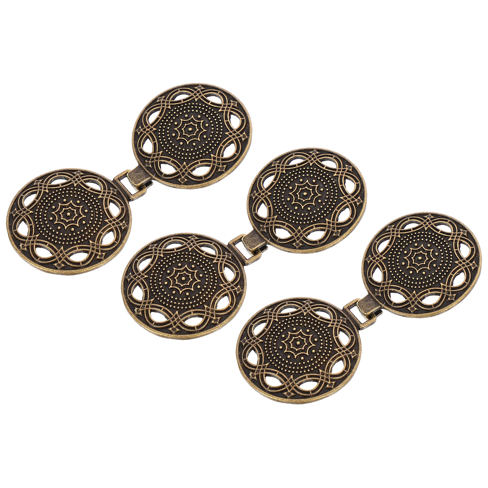 3 Pairs Hollow Silver Toggle Buckles Fashion Coat DIY Accessories Retro Ethnic Style Durable Zinc Alloy Small Size Easy Match
3 Pairs Hollow Silver Toggle Buckles Fashion Coat DIY Accessories Retro Ethnic Style Durable Zinc Alloy Small Size Easy Match
