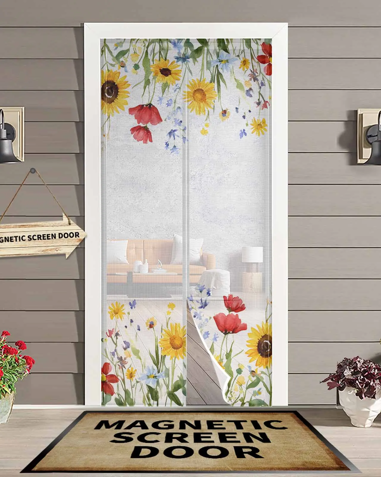Sunflower Red Blue Flower Magnetic Door Curtain Living Room Bedroom Home Anti-mosquito Screen Door Curtain
Sunflower Red Blue Flower Magnetic Door Curtain Living Room Bedroom Home Anti-mosquito Screen Door Curtain