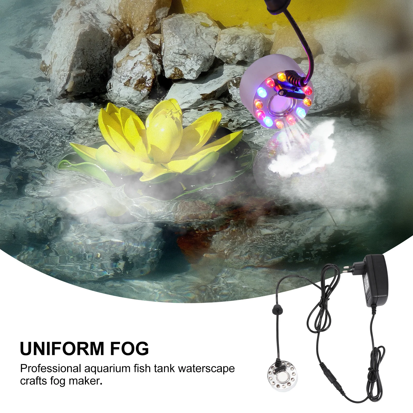 Color Changing Mist Maker For Pond Water Fountain Fog Machine Humidifier Fish Tank Rockery Decor Aquarium Gardening
Color Changing Mist Maker For Pond Water Fountain Fog Machine Humidifier Fish Tank Rockery Decor Aquarium Gardening