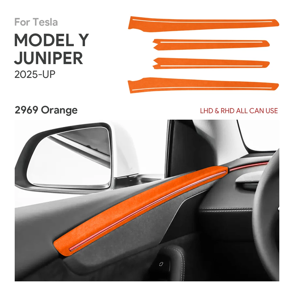 4PCS Italian Top Suede Front Rear Door Protective Trim Stickers for Tesla Model Y Juniper 2025 2026-Up Car Interior Accessories
4PCS Italian Top Suede Front Rear Door Protective Trim Stickers for Tesla Model Y Juniper 2025 2026-Up Car Interior Accessories