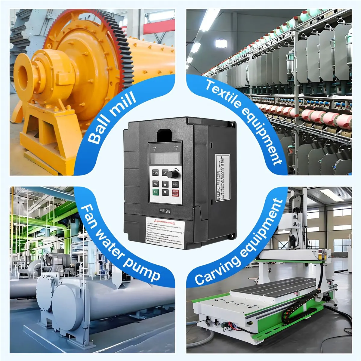 A008 2.2KW 220V Variable Frequency Drive Inverter Single to 3 Phase CNC VFD Universal
A008 2.2KW 220V Variable Frequency Drive Inverter Single to 3 Phase CNC VFD Universal