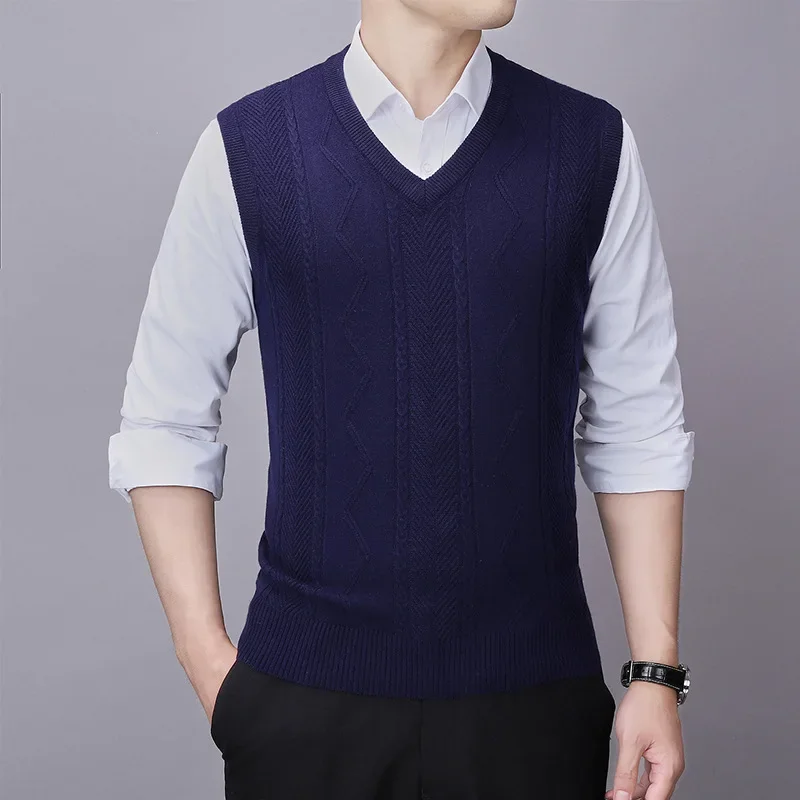 New Arrival Mens Sweater Vest Elderly Men's Wool Vest Jacquard Heart-neck Knitted Mens Sweater Vest Fashion Men Clothing
New Arrival Mens Sweater Vest Elderly Men's Wool Vest Jacquard Heart-neck Knitted Mens Sweater Vest Fashion Men Clothing
