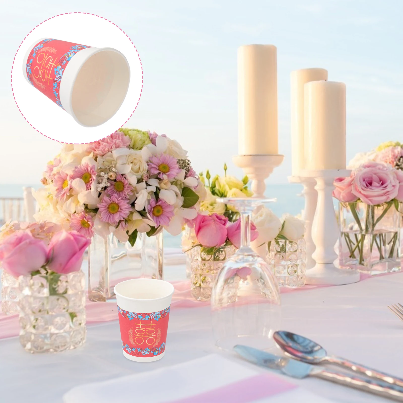 50pcs Wedding Paper Cups Chinese Style Disposable Cups For Party Tea Ceremony Thanksgiving Eco-Friendly Thick Durable Beer
50pcs Wedding Paper Cups Chinese Style Disposable Cups For Party Tea Ceremony Thanksgiving Eco-Friendly Thick Durable Beer