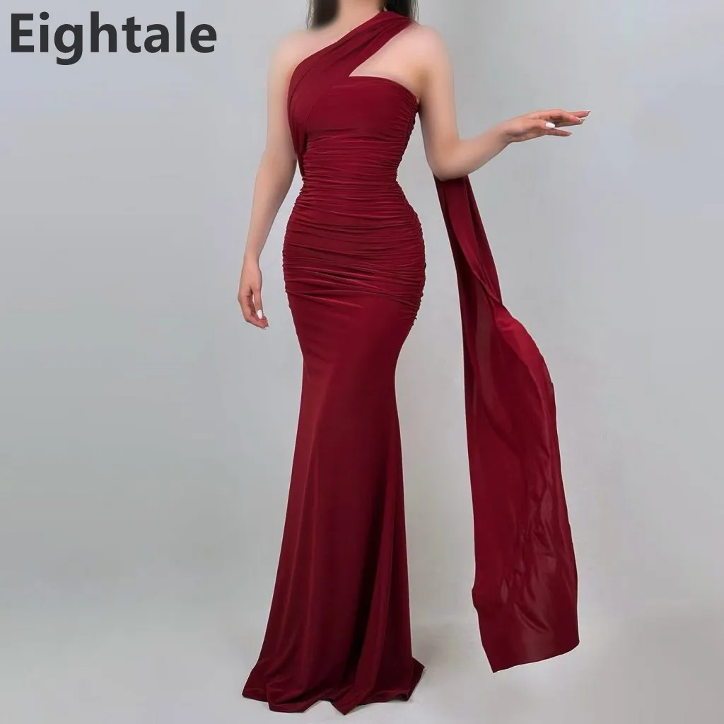 Eightale 2025 Burgundy Mermaid Evening Dress Arabic Style Pleated Customized Prom Gown with Wrap for Women Party Robe De Soiree
Eightale 2025 Burgundy Mermaid Evening Dress Arabic Style Pleated Customized Prom Gown with Wrap for Women Party Robe De Soiree