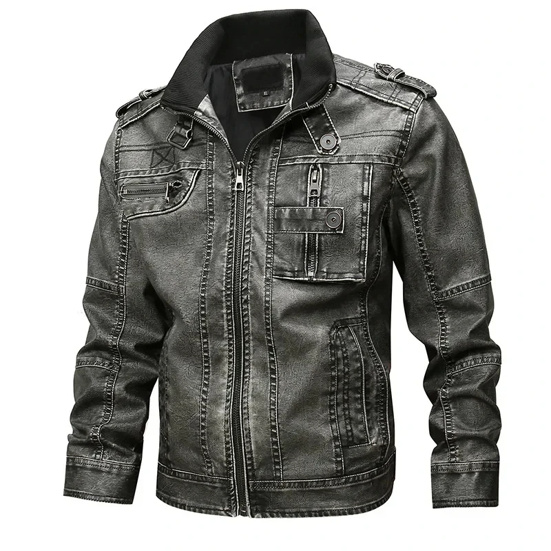 Men's Leather Clothing for Autumn and Winter. Fashionable Young Men's Stand-collar Distressed Personalized Street Leather Coat.
Men's Leather Clothing for Autumn and Winter. Fashionable Young Men's Stand-collar Distressed Personalized Street Leather Coat.