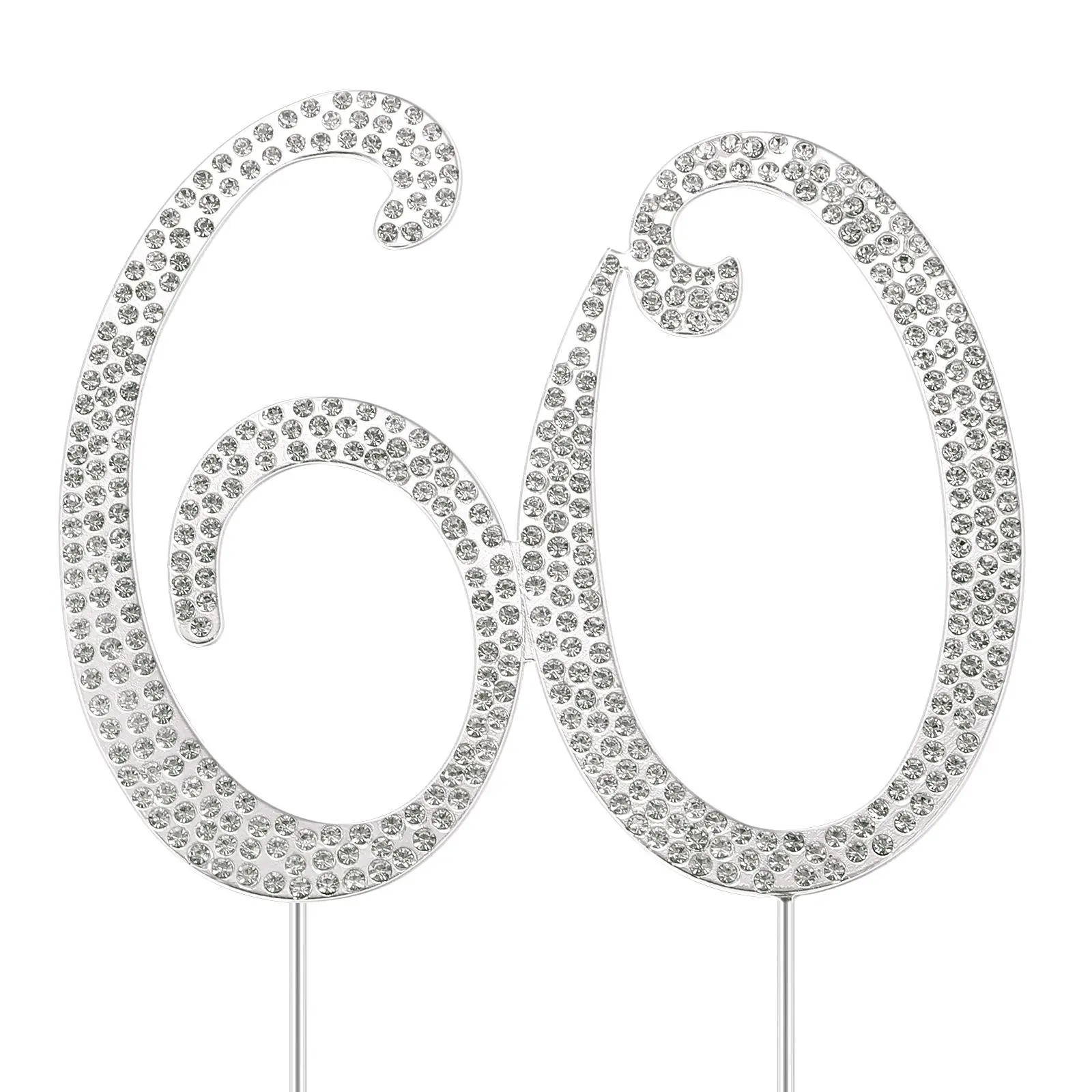 60th Birthday Topper Rhinestone Decor Birthday Cake Topper Alloy Number 60 Party Supplies Silver Anniversary Cakes
60th Birthday Topper Rhinestone Decor Birthday Cake Topper Alloy Number 60 Party Supplies Silver Anniversary Cakes