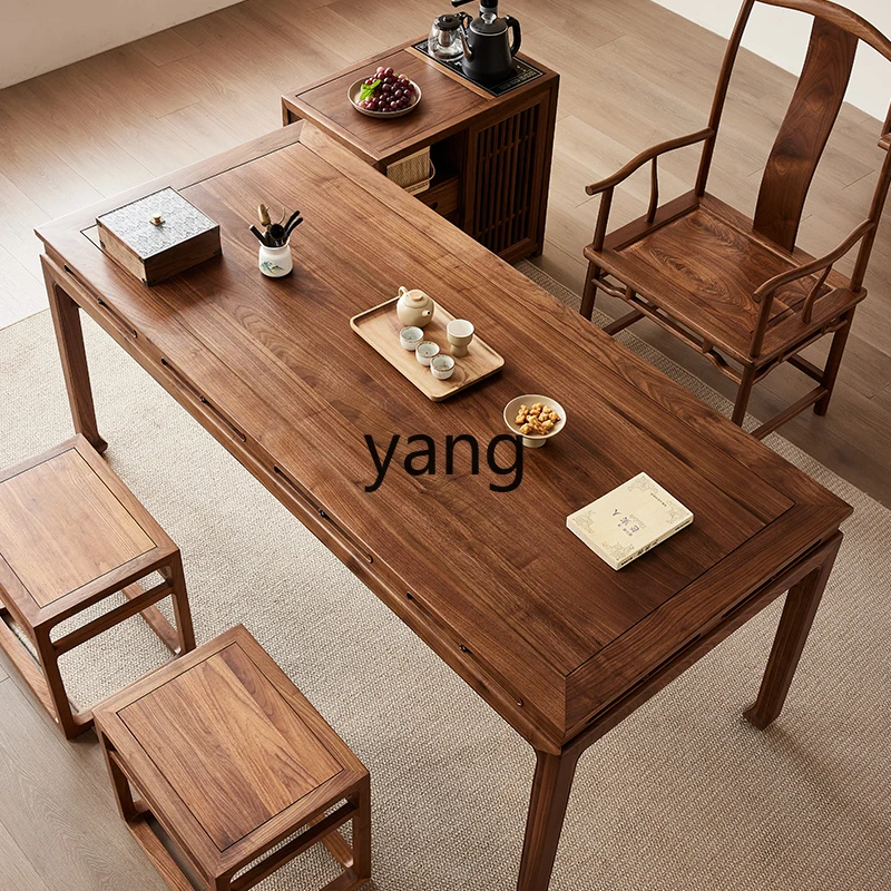 LMMFull Mortise and Tenon Black Walnut Wood Large Board 2.2m Tea Room Reception Table
LMMFull Mortise and Tenon Black Walnut Wood Large Board 2.2m Tea Room Reception Table