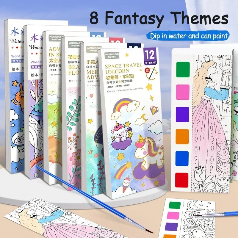 Cute Portable Watercolor Painting Coloring Book With Paint Brush Graffiti Picture Drawing Stationery cute sketchbooks supplies
Cute Portable Watercolor Painting Coloring Book With Paint Brush Graffiti Picture Drawing Stationery cute sketchbooks supplies
