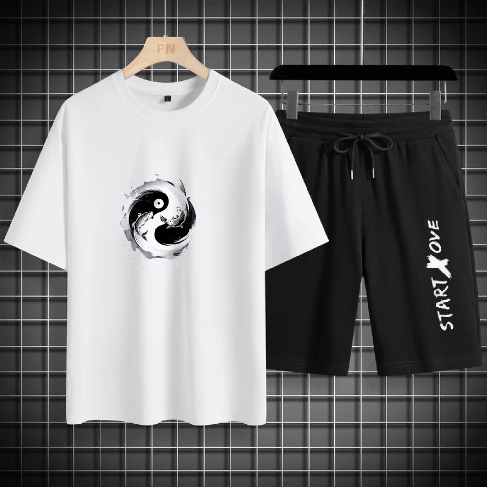 2025 Men's sports suit Summer Sport Two Piece Set Thin Casual Tracksuit Breathable Comfortable Short-sleeved T-shirt shorts sets
2025 Men's sports suit Summer Sport Two Piece Set Thin Casual Tracksuit Breathable Comfortable Short-sleeved T-shirt shorts sets