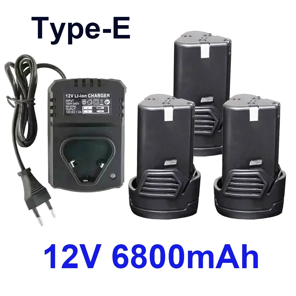 Original 12V 6800mAh Type E electric tool universal charging battery, electric screwdriver, electric drill lithium-ion battery
Original 12V 6800mAh Type E electric tool universal charging battery, electric screwdriver, electric drill lithium-ion battery