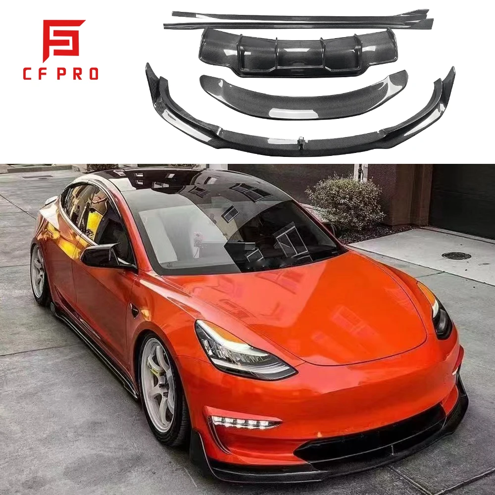 Carbon Fiber Body Kit For Tesla Model 3 Upgraded V Style Front Rear Bumper Lip Diffuser Side Skirt Rear Trunk Spoiler Accessorie
Carbon Fiber Body Kit For Tesla Model 3 Upgraded V Style Front Rear Bumper Lip Diffuser Side Skirt Rear Trunk Spoiler Accessorie