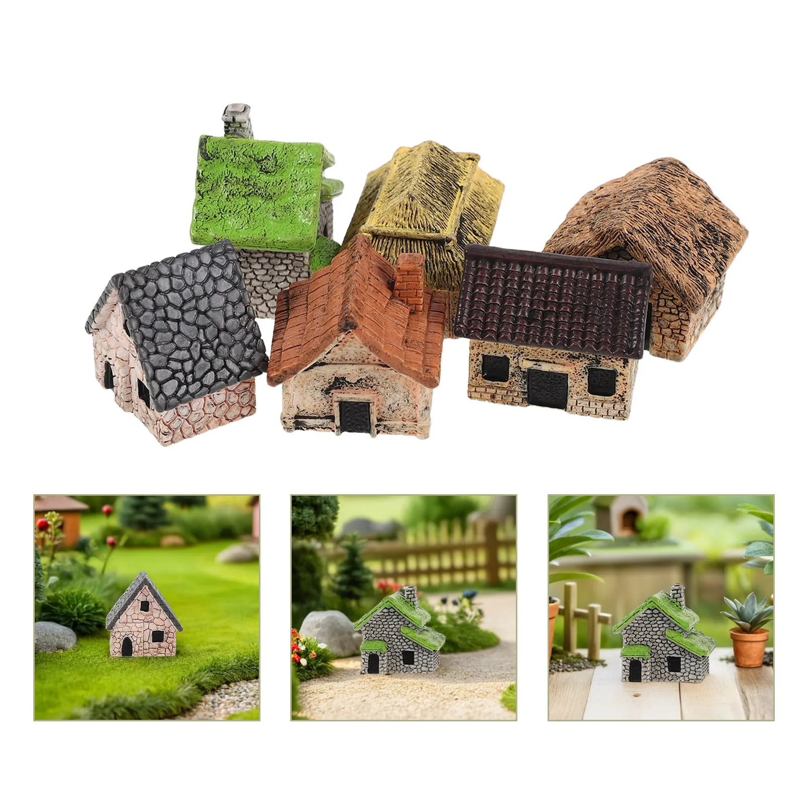 18Pcs Micro Landscape Hut Resin Cottage Ornaments Vintage Fairy Garden Mini House Decoration DIY Bonsai Plant Pot Decor
18Pcs Micro Landscape Hut Resin Cottage Ornaments Vintage Fairy Garden Mini House Decoration DIY Bonsai Plant Pot Decor