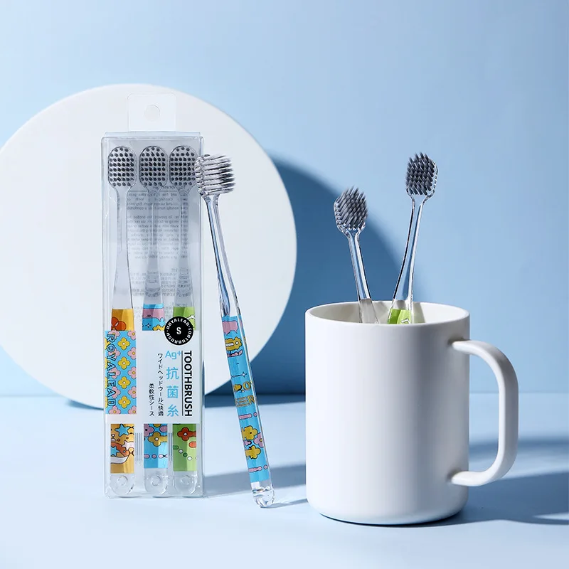 3PCS Silver Ion Wide Head Soft Bristled Toothbrush for Adults Home Crystal Brush Handle Manual Toothbrush Deep Cleaning Teeth
3PCS Silver Ion Wide Head Soft Bristled Toothbrush for Adults Home Crystal Brush Handle Manual Toothbrush Deep Cleaning Teeth