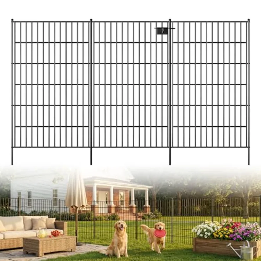 No Dig Decorative Garden Fence with Gate, 48in H x 12.5ft(L), Dog Fence Outdoor for Yard - Rustproof Metal Animal Barrier Fenci
No Dig Decorative Garden Fence with Gate, 48in H x 12.5ft(L), Dog Fence Outdoor for Yard - Rustproof Metal Animal Barrier Fenci
