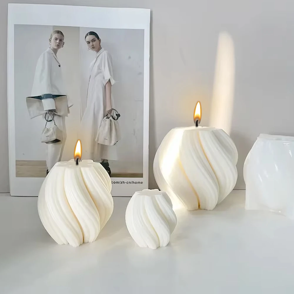 Twisted Spiral Abstract Craft Plaster Resin Mould Candle Making Supplies Geometric Wave Aromatherapy Candle Silicone Mold
Twisted Spiral Abstract Craft Plaster Resin Mould Candle Making Supplies Geometric Wave Aromatherapy Candle Silicone Mold