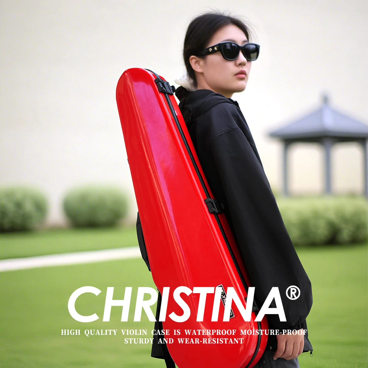 CHRISTINA Triangular Violin Case VB89 Available in Pure Red/Blue/Mauve 4/4 Size Lightweight Hard Composite Materials with Straps
CHRISTINA Triangular Violin Case VB89 Available in Pure Red/Blue/Mauve 4/4 Size Lightweight Hard Composite Materials with Straps
