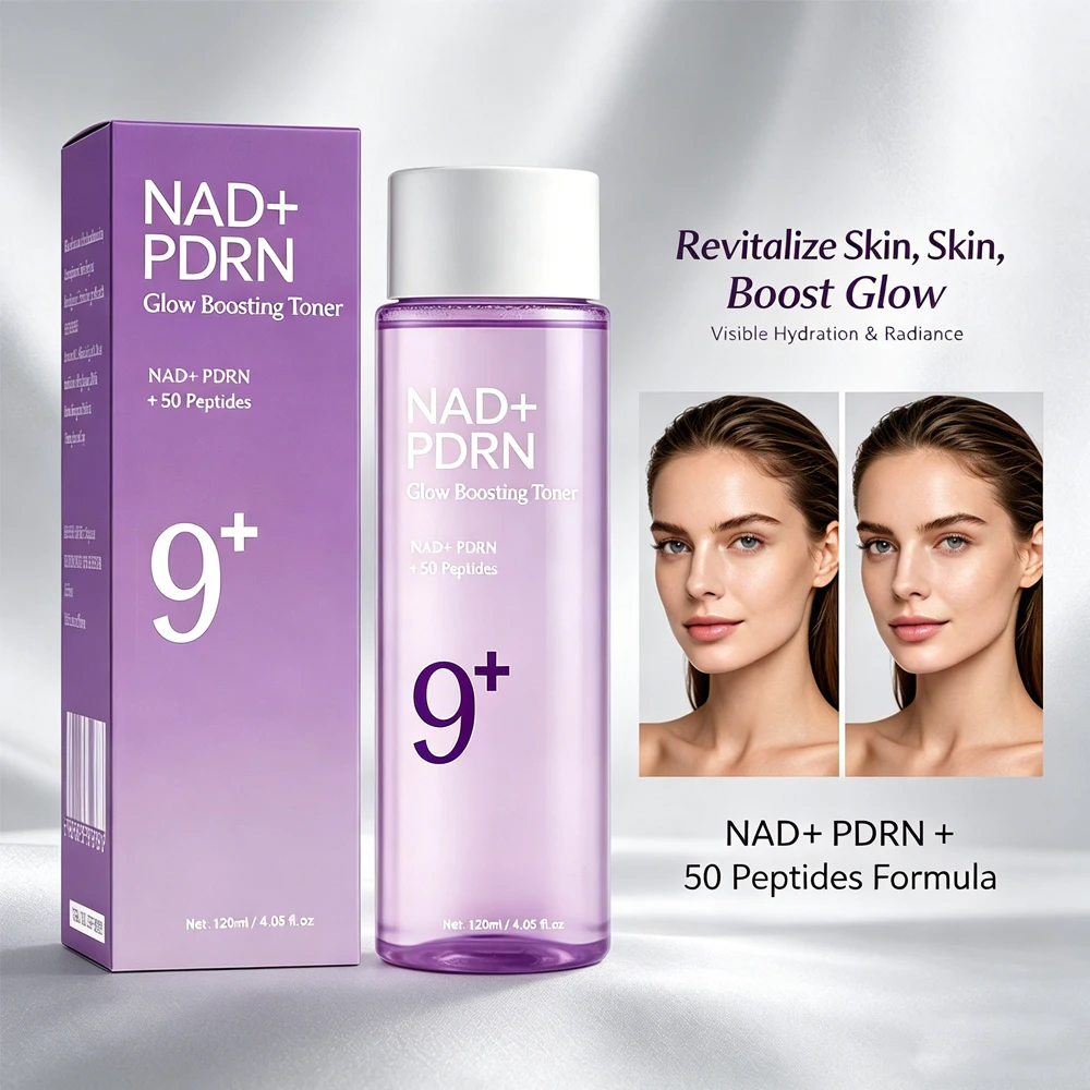 NAD+PDRN Glow Boosting Toner, Firming, Hydrating, Elasticity, Fade Fine Lines, Skincare Moisturizing Essence for Dry Skin, 120ML
NAD+PDRN Glow Boosting Toner, Firming, Hydrating, Elasticity, Fade Fine Lines, Skincare Moisturizing Essence for Dry Skin, 120ML