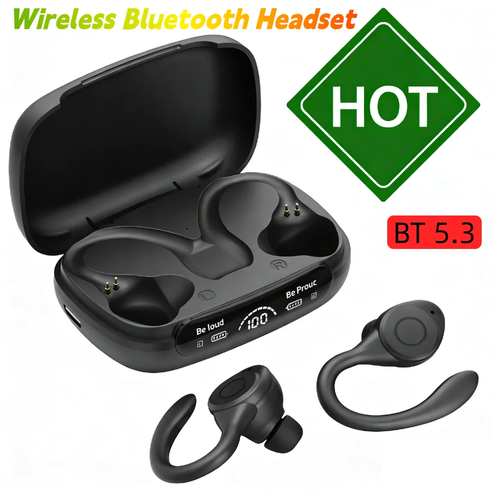 Удобные спортивные беспроводные наушники-крючки, водонепроницаемые Bluetooth 5,3, Hi-Fi наушники, дисплей мощности, 220 часов, шумоподавление батареи
Удобные спортивные беспроводные наушники-крючки, водонепроницаемые Bluetooth 5,3, Hi-Fi наушники, дисплей мощности, 220 часов, шумоподавление батареи
