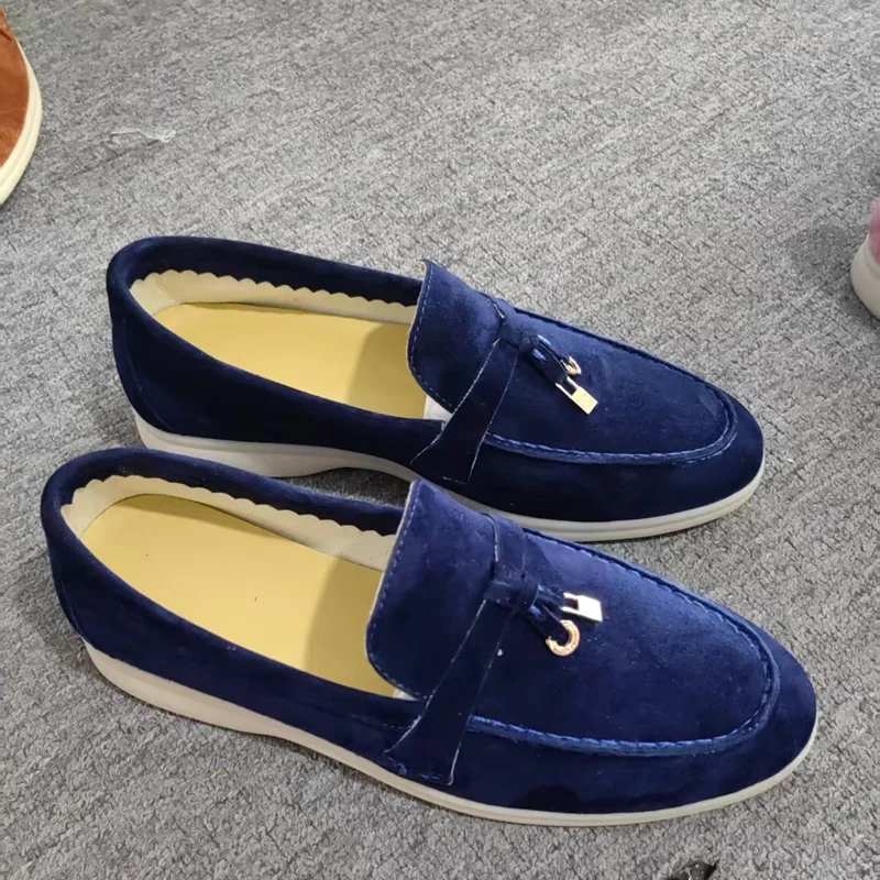 Fashion Design Suede Loafer Men Shoes Soft Leather Shoes Man Summer Flat Moccasins Comfortable Luxury Men's Casual Loafers
Fashion Design Suede Loafer Men Shoes Soft Leather Shoes Man Summer Flat Moccasins Comfortable Luxury Men's Casual Loafers