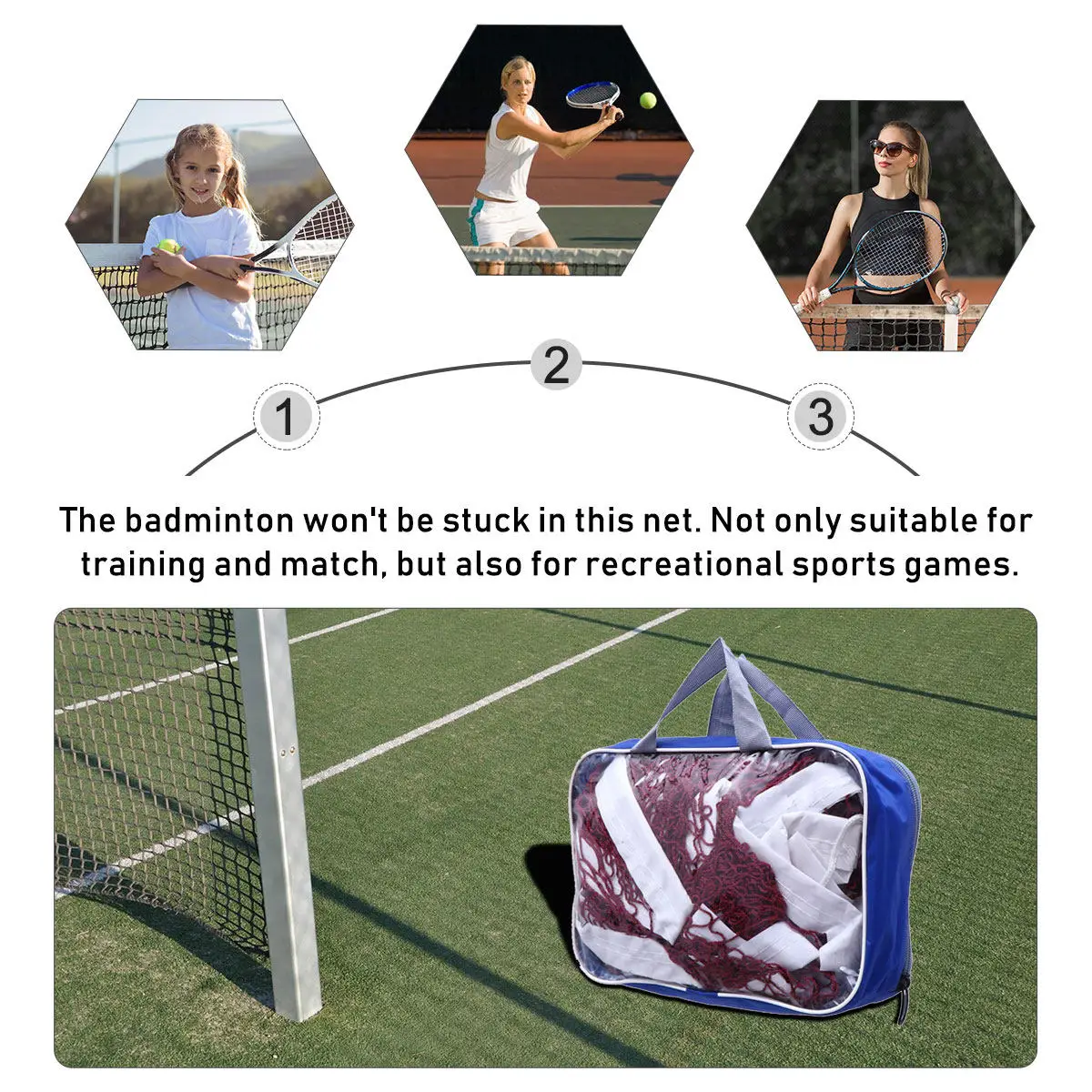 Portable Badminton Net Heavy-Duty Polyester Construction Tangle-Free Shuttlecock Net Quick Setup for Sports Training Recreation
Portable Badminton Net Heavy-Duty Polyester Construction Tangle-Free Shuttlecock Net Quick Setup for Sports Training Recreation