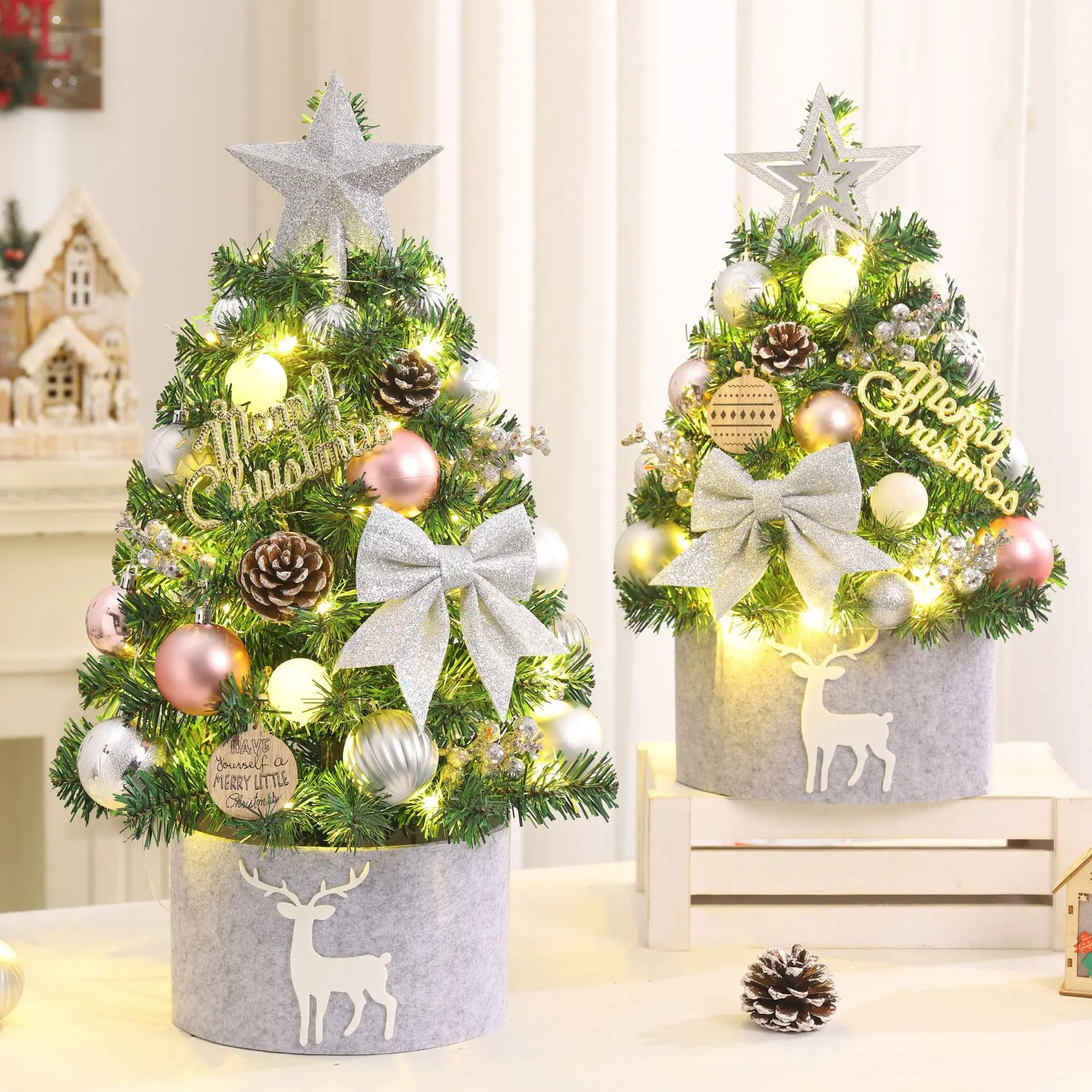 Christmas decoration 45cm60cm Christmas tree PVC ordinary tree tabletop ornament mini Christmas tree package
Christmas decoration 45cm60cm Christmas tree PVC ordinary tree tabletop ornament mini Christmas tree package