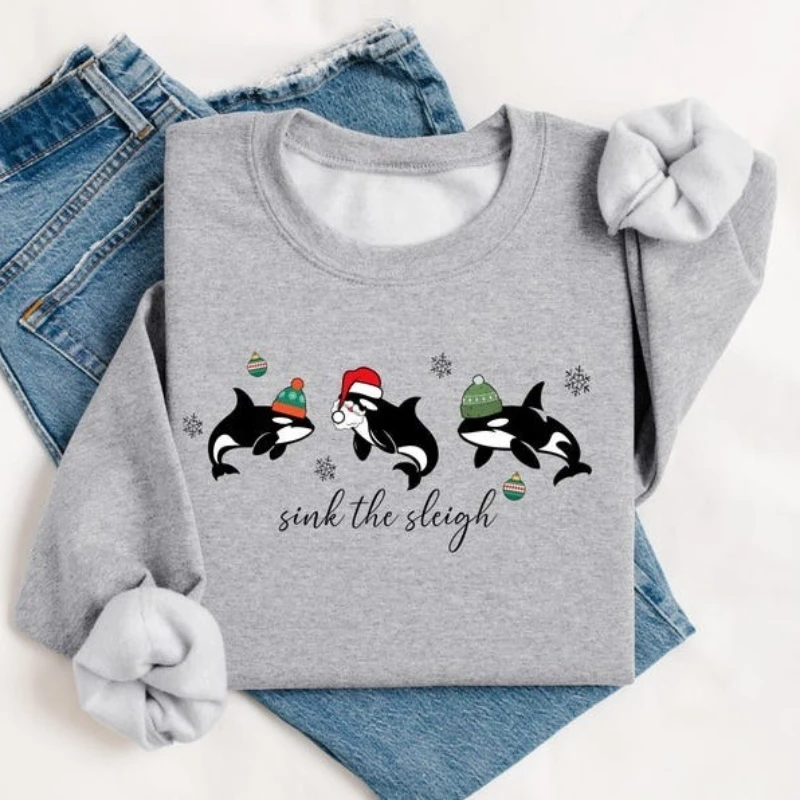 Christmas Orca Sweatshirt, Killer Whale Ocean Sweater Cute Marine Animal Shirt, Coastal Gift for Nature and Sea Life Lovers Tops
Christmas Orca Sweatshirt, Killer Whale Ocean Sweater Cute Marine Animal Shirt, Coastal Gift for Nature and Sea Life Lovers Tops