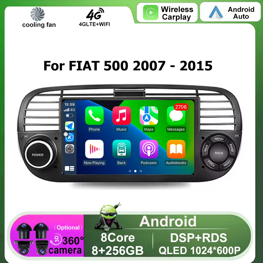 Автомобильный радиоприемник Стерео Мультимедиа Android Auto для FIAT 500 2007-2015 Беспроводной плеер Carplay 360 Камера WIFI BT DSP GPS-навигация
Автомобильный радиоприемник Стерео Мультимедиа Android Auto для FIAT 500 2007-2015 Беспроводной плеер Carplay 360 Камера WIFI BT DSP GPS-навигация