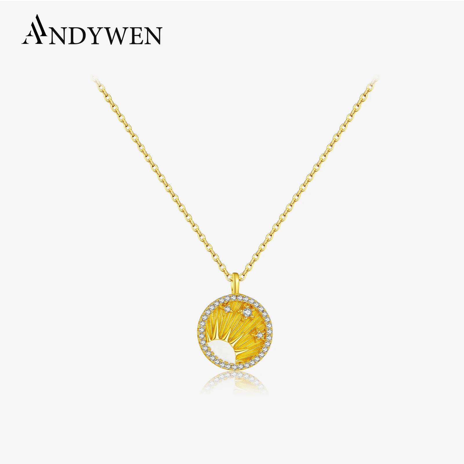 ANDYWEN 925 Sterling Silver Gold Round CZ Zircon Pendant Long Chain Necklace 2025 Luxury New Women Dainty Wedding Jewelry
ANDYWEN 925 Sterling Silver Gold Round CZ Zircon Pendant Long Chain Necklace 2025 Luxury New Women Dainty Wedding Jewelry