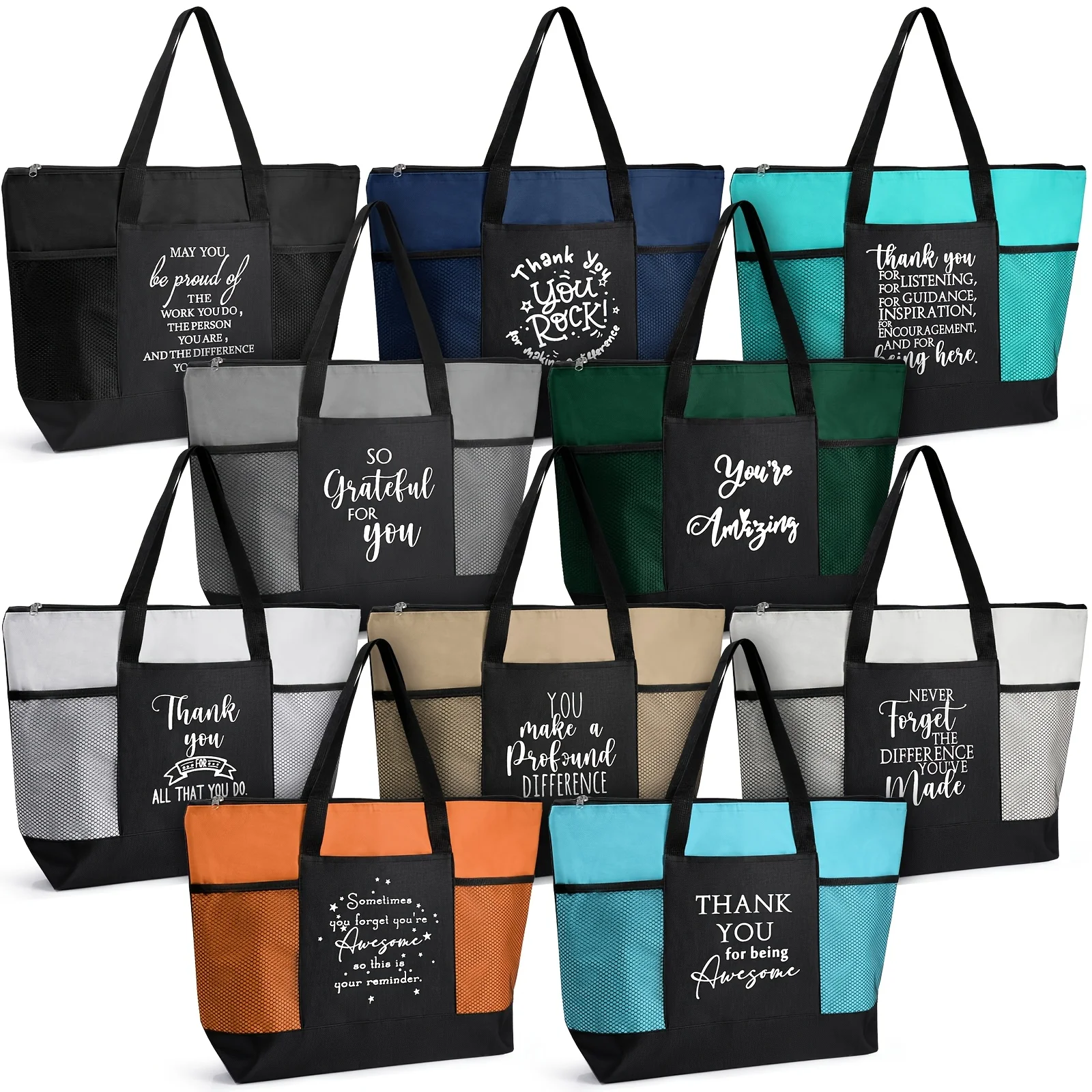 10 Pcs Thank You Tote Bags Bulk With Pocket Zipper For Women Employee Appreciation Fall Halloween Thanksgiving Christmas Gift For Nurse Teacher
10 Pcs Thank You Tote Bags Bulk With Pocket Zipper For Women Employee Appreciation Fall Halloween Thanksgiving Christmas Gift For Nurse Teacher