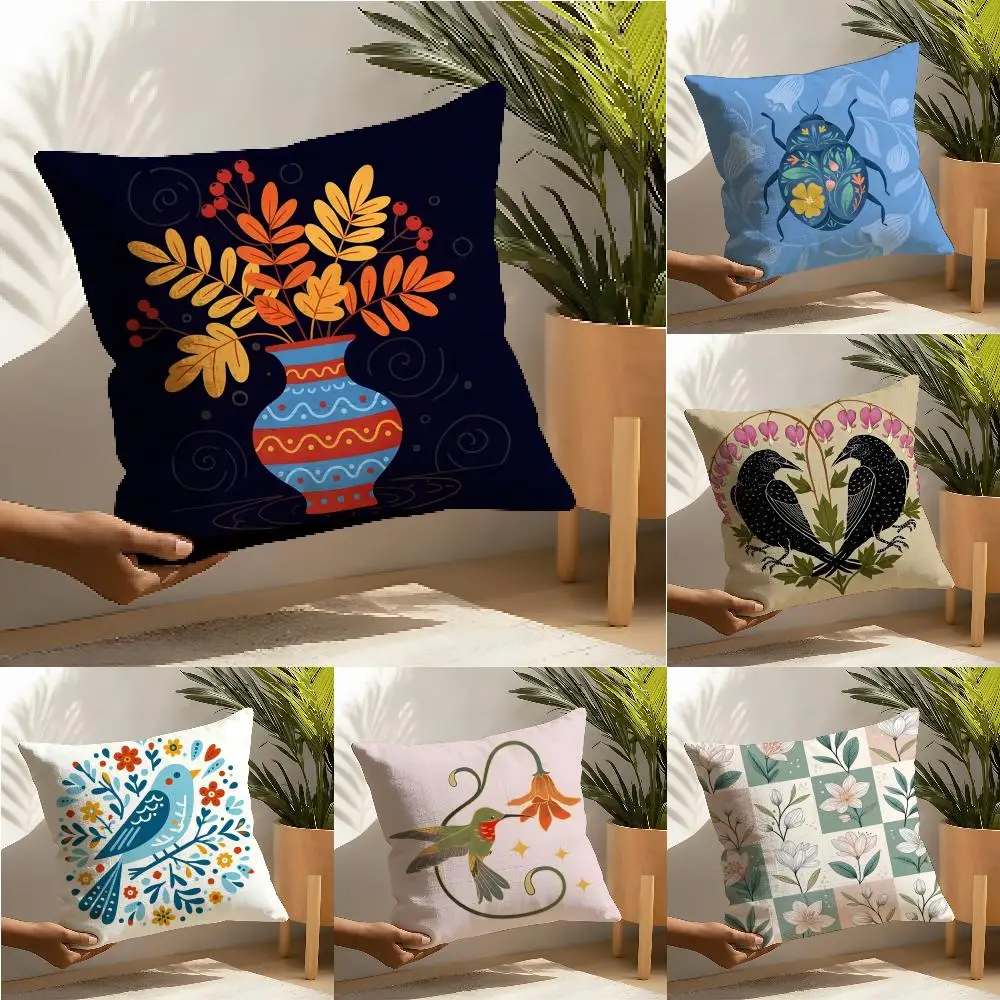 Butterfly, bird and flower print Pillow Case Home Living Room Decoration Linen Pillowcover Pillow Cases Cushion Cover
Butterfly, bird and flower print Pillow Case Home Living Room Decoration Linen Pillowcover Pillow Cases Cushion Cover